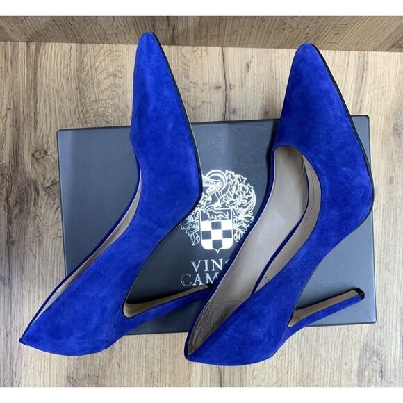 Vince Camuto Women Kain 4” Slip On Point Toe Heels  Pump Mazarine Blue Sz 7.5 M - Picture 11 of 16